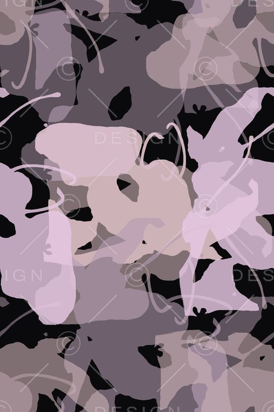 抽象花卉印花华亿平台图片