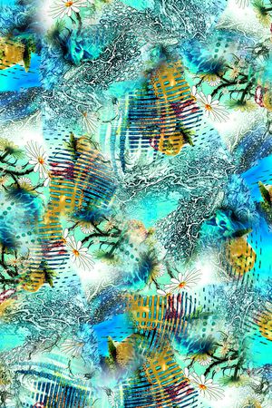 抽象印花华亿平台图片