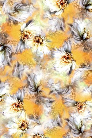 抽象花卉印花华亿平台图片