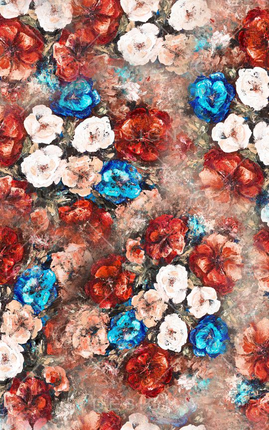 花卉印花华亿平台图片