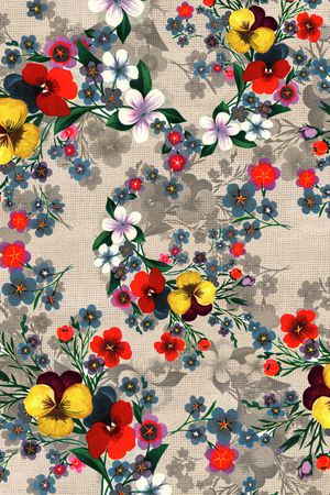 小碎花印花华亿平台图片