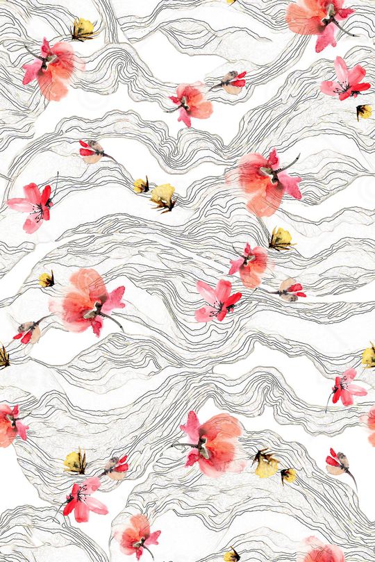 线条印花华亿平台图片