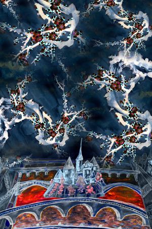 中国风印花华亿平台图片