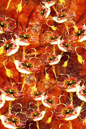 花卉印花华亿平台图片