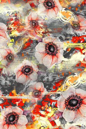 花卉印花华亿平台图片