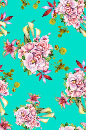 彩底花卉印花华亿平台图片