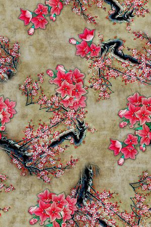 花卉印花华亿平台图片