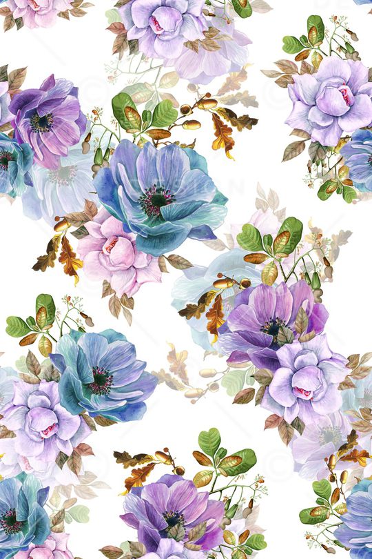 手绘花卉印花华亿平台图片