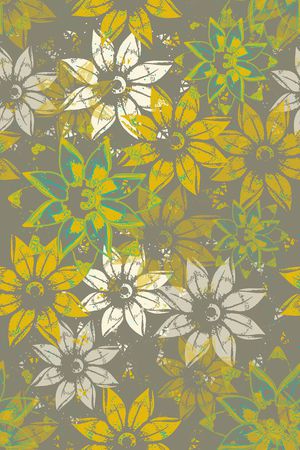 抽象花卉印花华亿平台图片