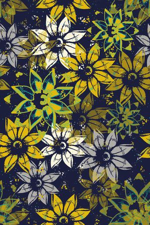 抽象花卉印花华亿平台图片