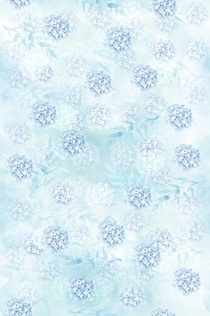 绣球花印花华亿平台图片