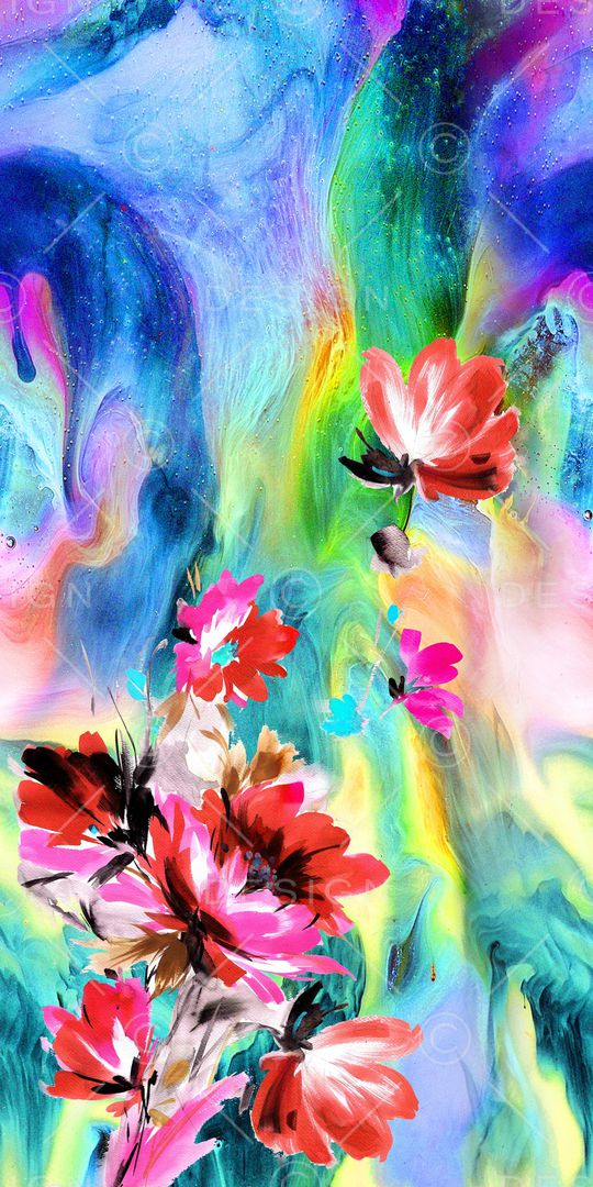 花卉印花华亿平台图片