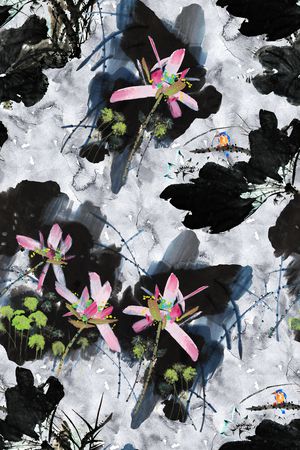 花卉印花华亿平台图片