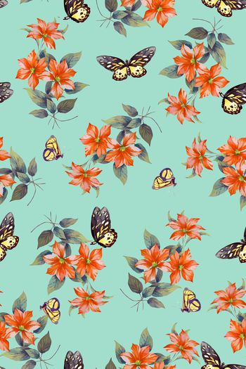 花卉印花华亿平台图片