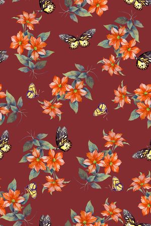 花卉印花华亿平台图片