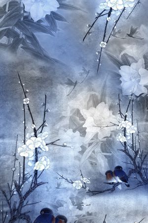 水墨风印花华亿平台图片