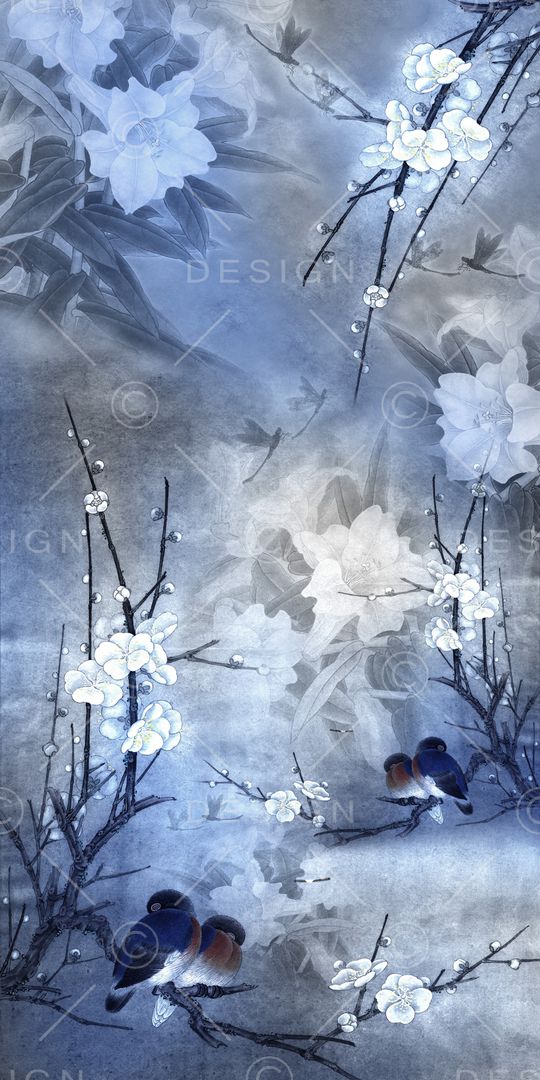 水墨风印花华亿平台图片