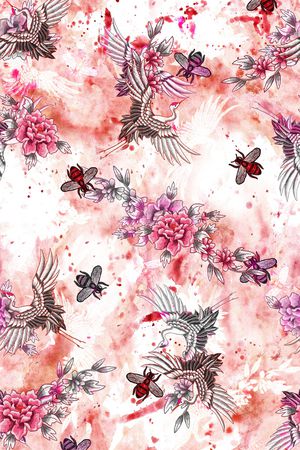 中国风印花华亿平台图片