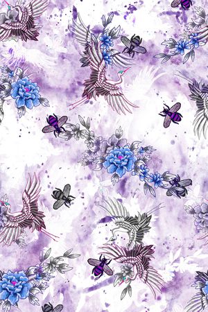 中国风印花华亿平台图片