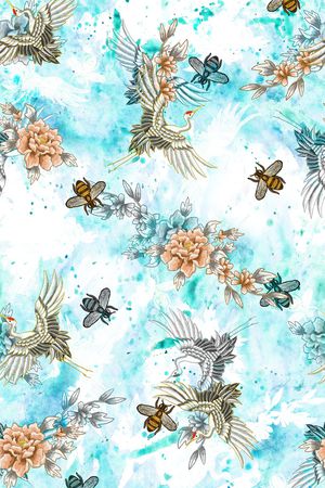 中国风印花华亿平台图片