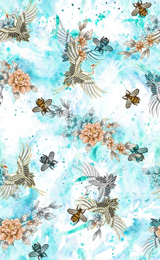 中国风印花华亿平台图片