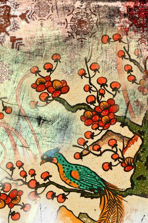 中国风印花华亿平台图片