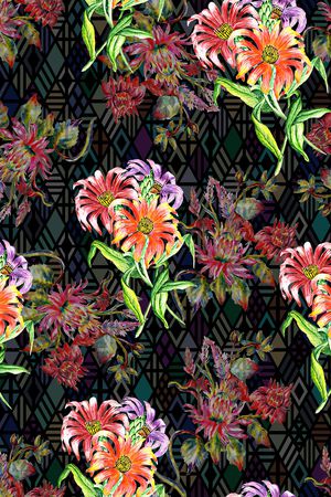 抽象印花华亿平台图片