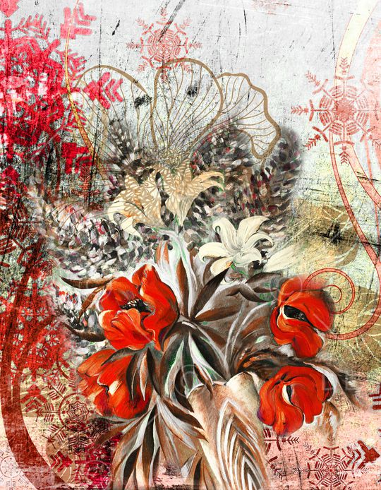 笔触印花华亿平台图片