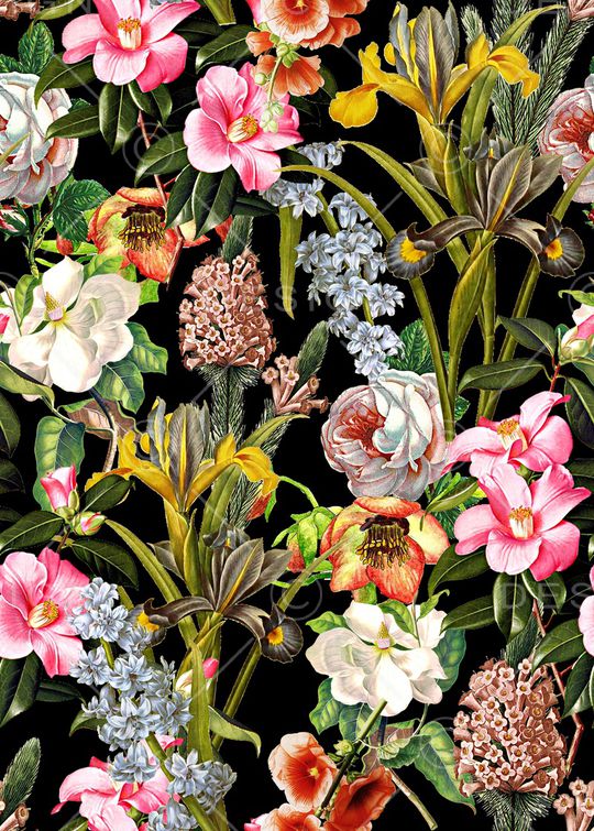 花卉印花华亿平台图片