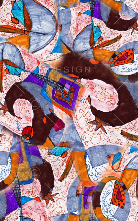 抽象印花华亿平台图片