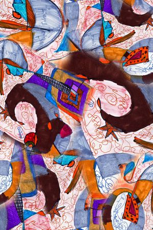 抽象印花华亿平台图片