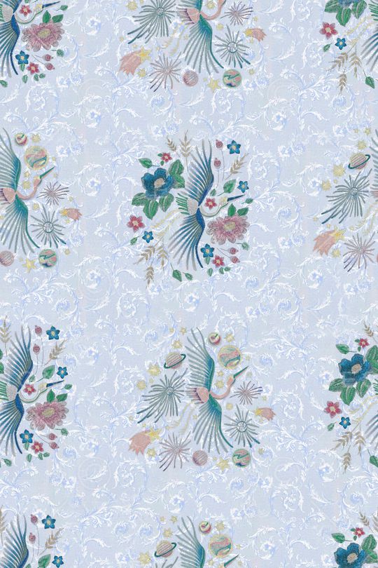 仙鹤印花华亿平台图片