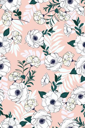 手绘花卉印花华亿平台图片