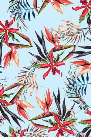 水彩花卉印花华亿平台图片