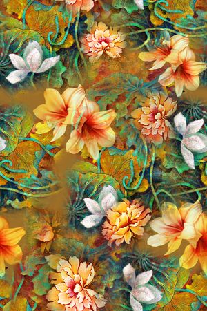 荷花印花华亿平台图片