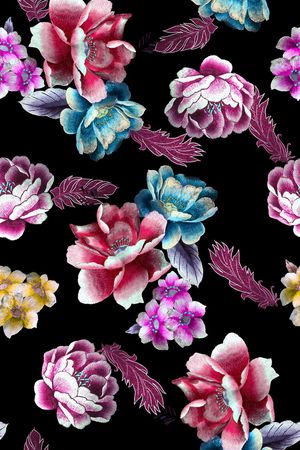 羽毛印花华亿平台图片