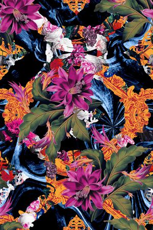 中国风印花华亿平台图片