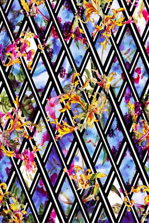 中国风印花华亿平台图片