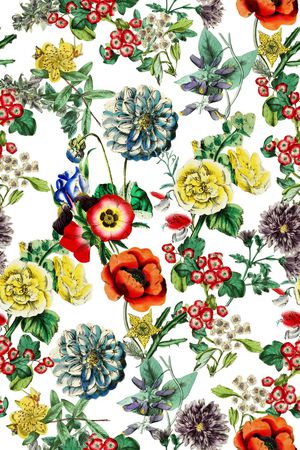 花卉印花华亿平台图片