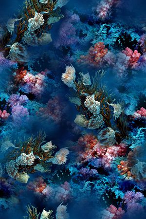 珊瑚印花华亿平台图片