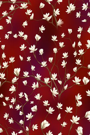 玉兰花印花华亿平台图片