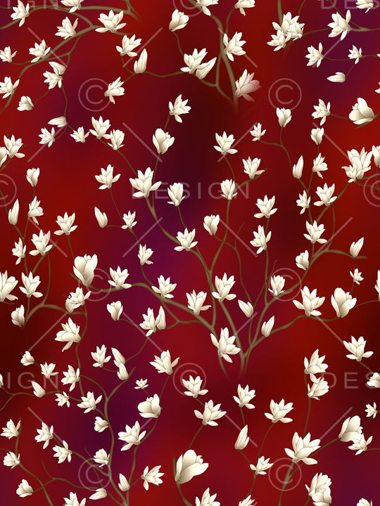 玉兰花印花华亿平台图片