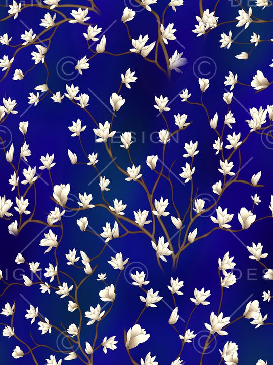 玉兰花印花华亿平台图片