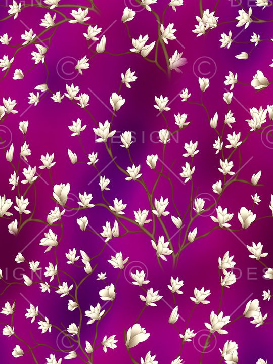 玉兰花印花华亿平台图片