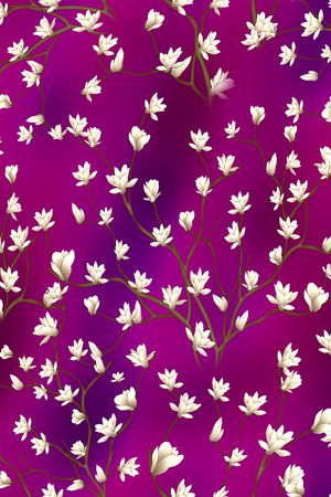 玉兰花印花华亿平台图片