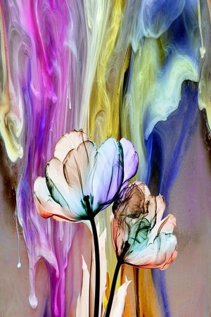 花卉印花华亿平台图片