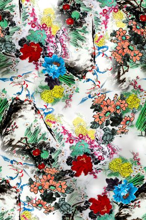 花卉印花华亿平台图片