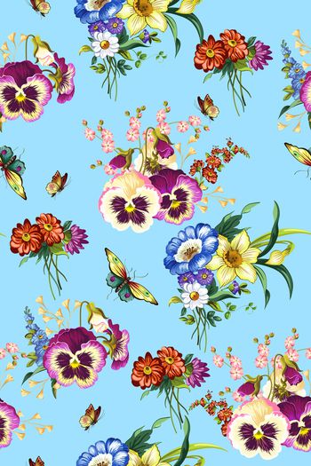 1040672-蝴蝶花卉 1804375b