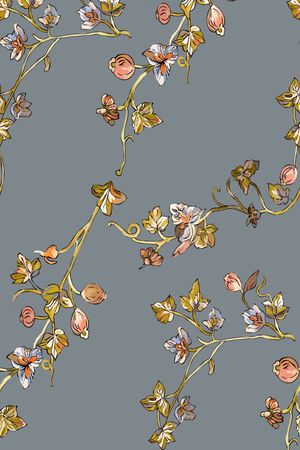 藤蔓印花华亿平台图片