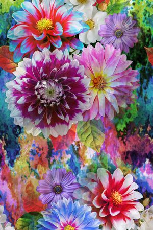 混合拼接印花华亿平台图片